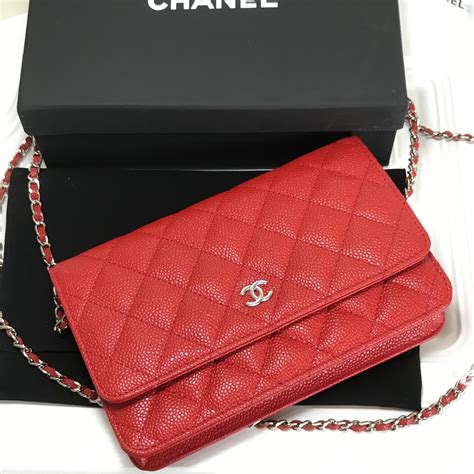 chanel timeless wallet on chain red|CHANEL Caviar Timeless CC Wallet on Chain WOC Red.